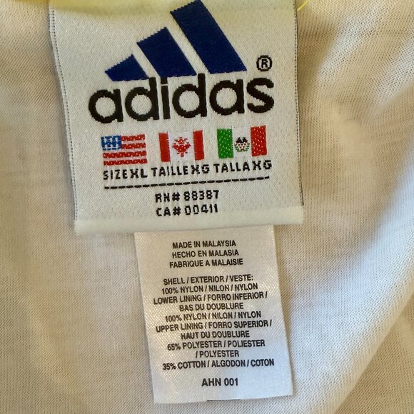 Vintage Adidas 3-Stripes Windbreaker Jacket – Yellow & Navy - Picture 6 of 6